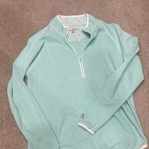 Peter Millar Streamsong Golf Ladies mint green Quarter-Zip Pullover